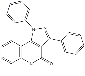 1,3-Diphenyl-5-methyl-4,5-dihydro-1H-pyrazolo[4,3-c]quinoline-4-one 结构式