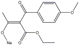 2-(p-Anisoyl)-3-sodiooxy-2-butenoic acid ethyl ester 结构式