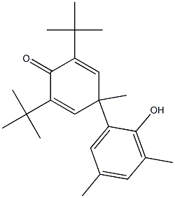 2,6-Di-tert-butyl-4-methyl-4-(2-hydroxy-3,5-dimethylphenyl)-2,5-cyclohexadien-1-one 结构式