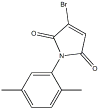 2,5-Dihydro-1-(2,5-dimethylphenyl)-3-bromo-1H-pyrrole-2,5-dione 结构式