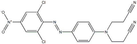 4-(2,6-Dichloro-4-nitrophenylazo)-N,N-di(cyanoethyl)aniline 结构式