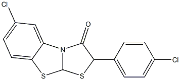 6-Chloro-2-(4-chlorophenyl)thiazolo[2,3-b]benzothiazol-3(2H)-one 结构式