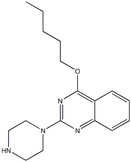 2-[1-Piperazinyl]-4-pentyloxyquinazoline 结构式