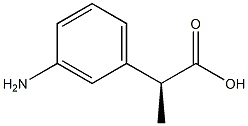[S,(+)]-2-(m-Aminophenyl)propionic acid 结构式