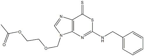 5-Benzylamino-3-[(2-acetoxyethoxy)methyl]imidazo[4,5-d][1,3]thiazine-7(3H)-thione 结构式