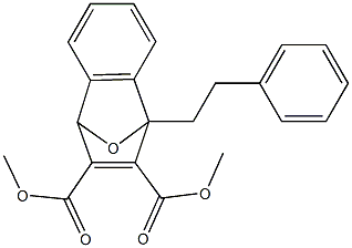 1,4-Dihydro-1-(2-phenylethyl)-1,4-epoxynaphthalene-2,3-dicarboxylic acid dimethyl ester 结构式
