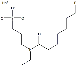 3-[N-Ethyl-N-(7-fluoroheptanoyl)amino]-1-propanesulfonic acid sodium salt 结构式