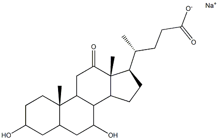 3,7-Dihydroxy-12-oxocholan-24-oic acid sodium salt 结构式