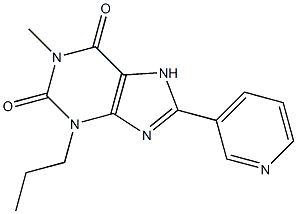 1-Methyl-3-propyl-8-(3-pyridinyl)xanthine 结构式