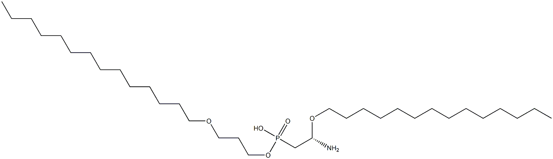 (-)-(2-Aminoethyl)phosphonic acid hydrogen (S)-2,3-bis(tetradecyloxy)propyl ester 结构式