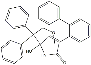 2,3-Dihydro-3-(1,1-diphenyl-2-methoxyethyl)-3-hydroxy-1H-dibenz[e,g]isoindol-1-one 结构式