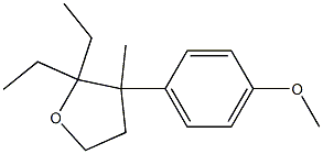 2,2-Diethyl-3-(4-methoxyphenyl)methyltetrahydrofuran 结构式