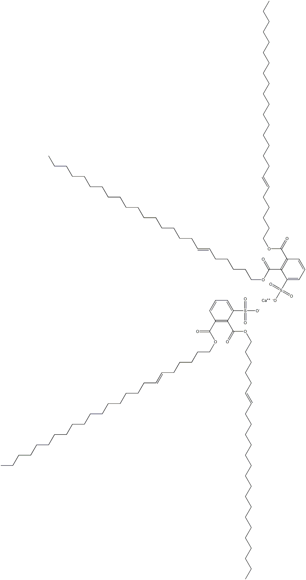 Bis[2,3-di(6-tetracosenyloxycarbonyl)benzenesulfonic acid]calcium salt 结构式