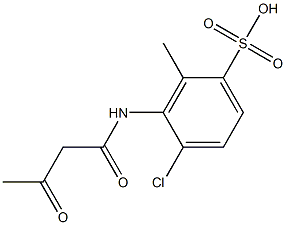 3-(Acetoacetylamino)-4-chloro-2-methylbenzenesulfonic acid 结构式