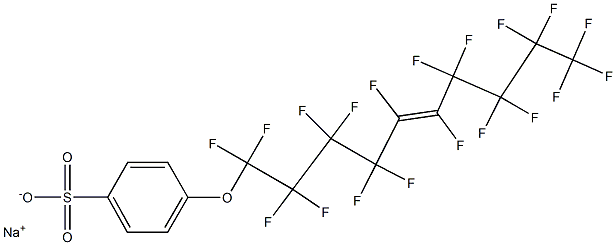 p-(Nonadecafluoro-5-decenyloxy)benzenesulfonic acid sodium salt 结构式