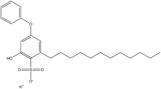 5-Hydroxy-3-dodecyl[oxybisbenzene]-4-sulfonic acid potassium salt 结构式