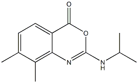 2-Isopropylamino-7-methyl-8-methyl-4H-3,1-benzoxazin-4-one 结构式