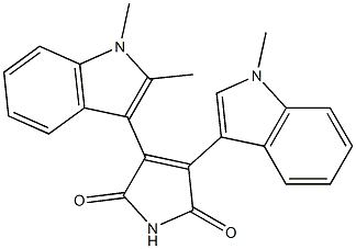 3-(1,2-Dimethyl-1H-indol-3-yl)-4-(1-methyl-1H-indol-3-yl)-1H-pyrrole-2,5-dione 结构式