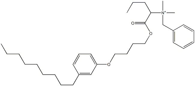 N,N-Dimethyl-N-benzyl-N-[1-[[4-(3-nonylphenyloxy)butyl]oxycarbonyl]butyl]aminium 结构式