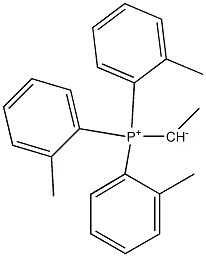 1-Tri(2-methylphenyl)phosphonioethan-1-ide 结构式