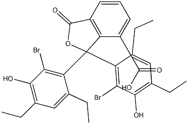 1,1-Bis(6-bromo-2,4-diethyl-5-hydroxyphenyl)-1,3-dihydro-3-oxoisobenzofuran-7-carboxylic acid 结构式