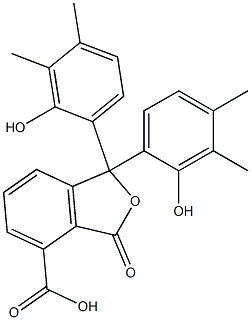 1,3-Dihydro-1,1-bis(2-hydroxy-3,4-dimethylphenyl)-3-oxoisobenzofuran-4-carboxylic acid 结构式