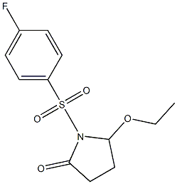 5-Ethoxy-1-[[4-fluorophenyl]sulfonyl]pyrrolidin-2-one 结构式