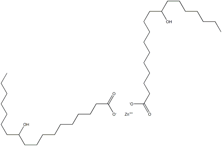 Bis(11-hydroxyoctadecanoic acid)zinc salt 结构式