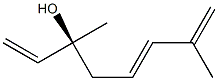 [5E,S,(+)]-3,7-Dimethyl-1,5,7-octatriene-3-ol 结构式