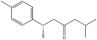 [S,(+)]-2-Methyl-6-p-tolyl-4-heptanone 结构式