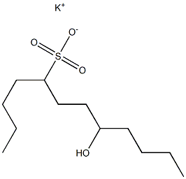 8-Hydroxydodecane-5-sulfonic acid potassium salt 结构式