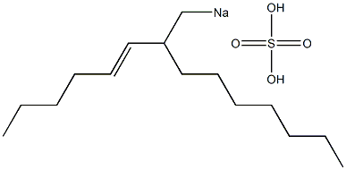 Sulfuric acid 2-(1-hexenyl)nonyl=sodium ester salt 结构式