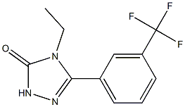 4-Ethyl-5-(3-trifluoromethylphenyl)-2H-1,2,4-triazol-3(4H)-one 结构式