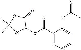 2-Acetoxybenzoic acid 2,2-dimethyl-4-oxo-1,3-dioxolan-5-yl ester 结构式