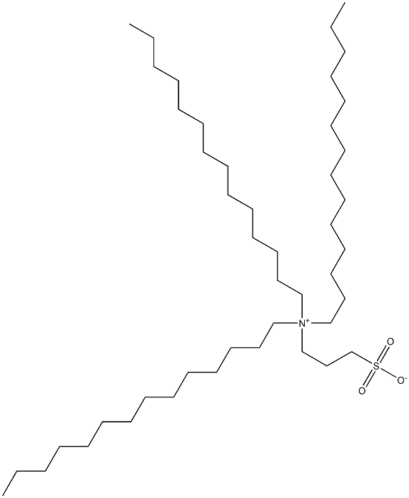 N,N-Ditetradecyl-N-(3-sulfonatopropyl)-1-tetradecanaminium 结构式