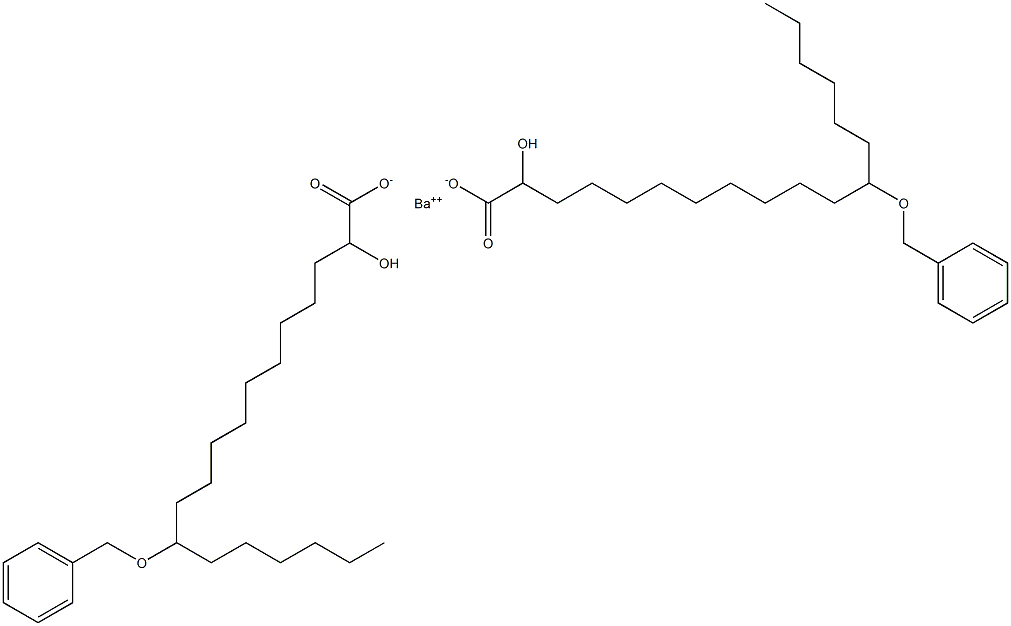 Bis(12-benzyloxy-2-hydroxystearic acid)barium salt 结构式