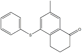 1,2,3,4-Tetrahydro-7-methyl-5-(phenylthio)naphthalen-1-one 结构式