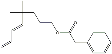 Phenylacetic acid 4,4-dimethyl-5,7-octadienyl ester 结构式
