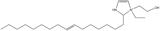 1-Ethyl-2-(7-hexadecenyl)-1-(2-hydroxyethyl)-4-imidazoline-1-ium 结构式