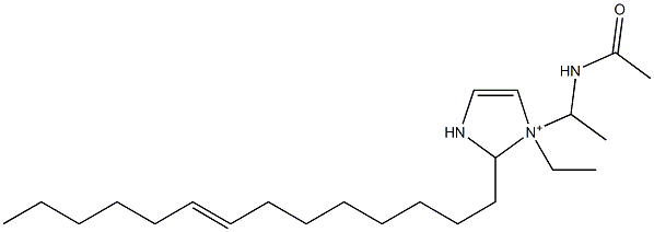 1-[1-(Acetylamino)ethyl]-1-ethyl-2-(8-tetradecenyl)-4-imidazoline-1-ium 结构式