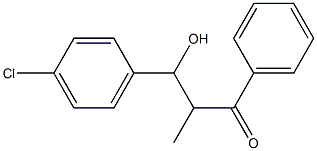 1-Phenyl-2-methyl-3-hydroxy-3-(4-chlorophenyl)-1-propanone 结构式