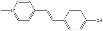 1-Methyl-4-[2-(4-hydroxyphenyl)ethenyl]pyridinium 结构式