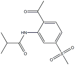 N-(2-Acetyl-5-methylsulfonylphenyl)-2-methylpropanamide 结构式
