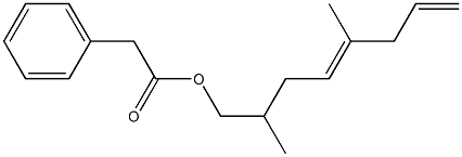 Phenylacetic acid 2,5-dimethyl-4,7-octadienyl ester 结构式