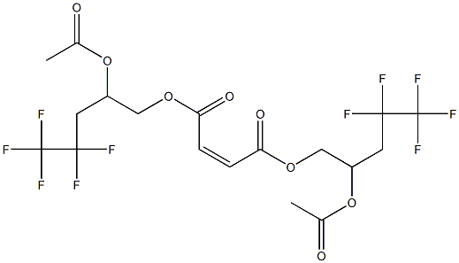 Maleic acid bis(2-acetyloxy-4,4,5,5,5-pentafluoropentyl) ester 结构式