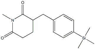 3-(4-Trimethylsilylbenzyl)-1-methylpiperidine-2,6-dione 结构式