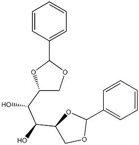 1-O,2-O:5-O,6-O-Dibenzylidene-D-glucitol 结构式