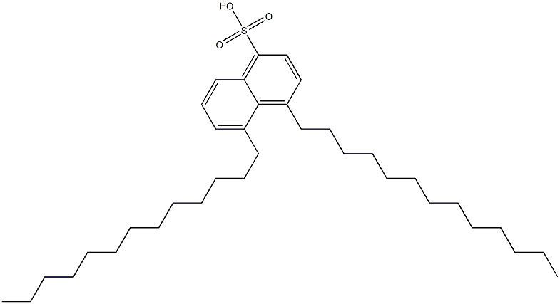 4,5-Ditridecyl-1-naphthalenesulfonic acid 结构式