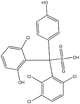 (2-Chloro-6-hydroxyphenyl)(2,3,6-trichlorophenyl)(4-hydroxyphenyl)methanesulfonic acid 结构式