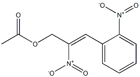 Acetic acid 2-nitro-3-[2-nitrophenyl]-2-propenyl ester 结构式
